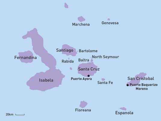 galapagos islands map