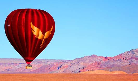 Hot Air Balloon over Moon Valley Atacama Desert