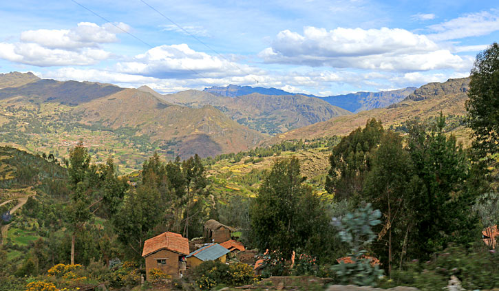 Town in the highlands of the Sacred Valley, Peru