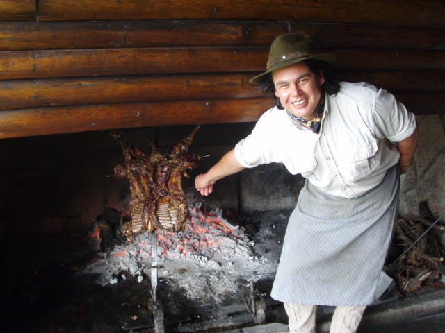 Antonio Gray, Parrilla with a Buona Malbec, near Bariloche